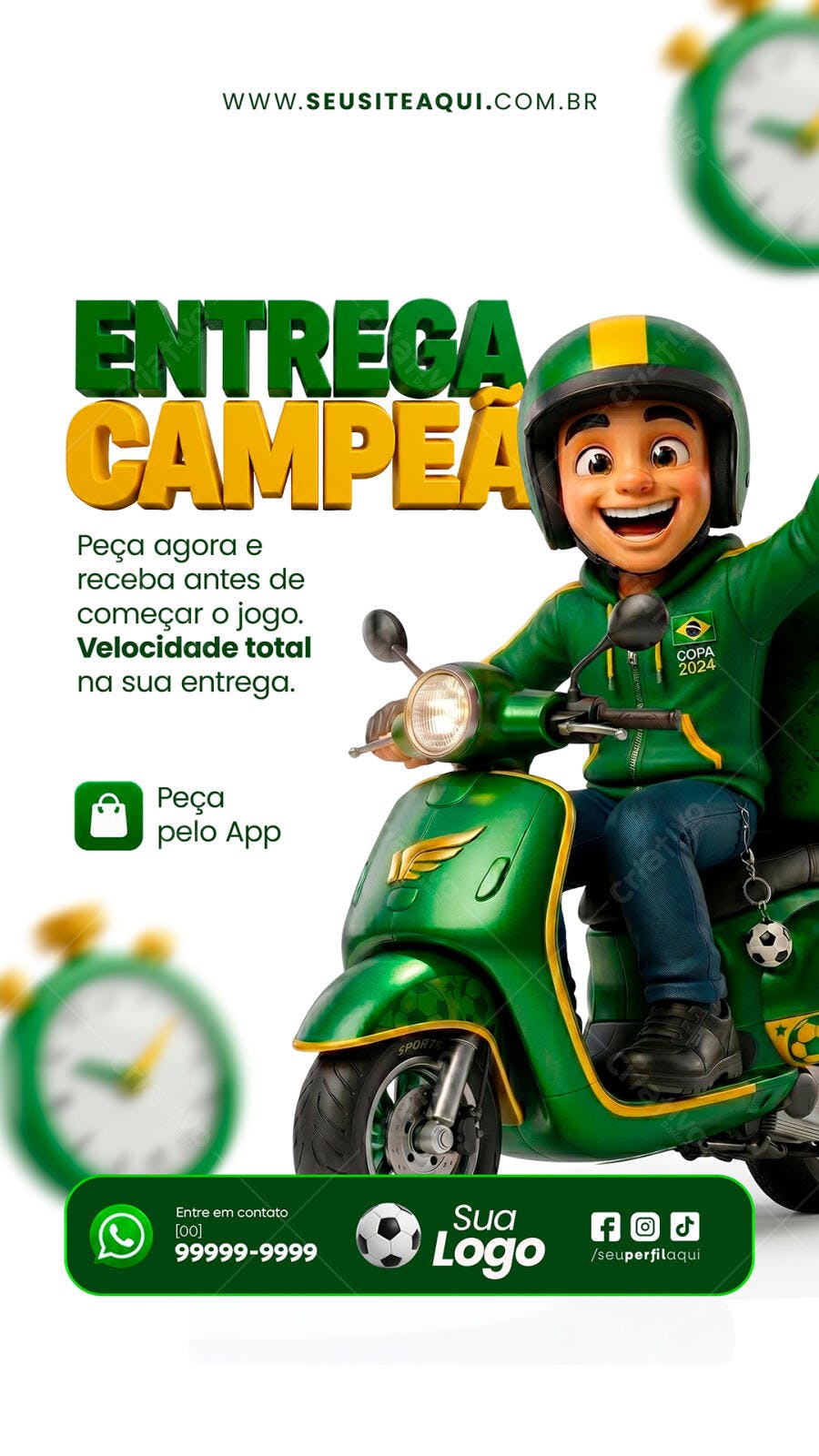 Story Instagram Copa 2024 Entrega Campeã PSD Editável