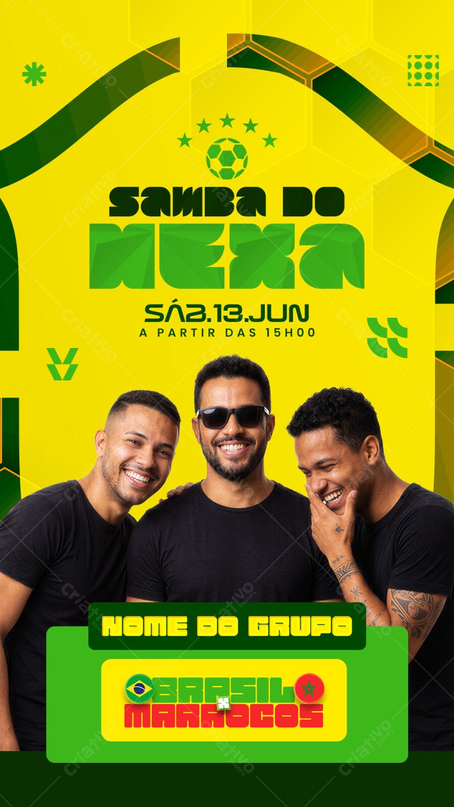 Story Instagram Samba do Hexa Copa do Mundo PSD Editável