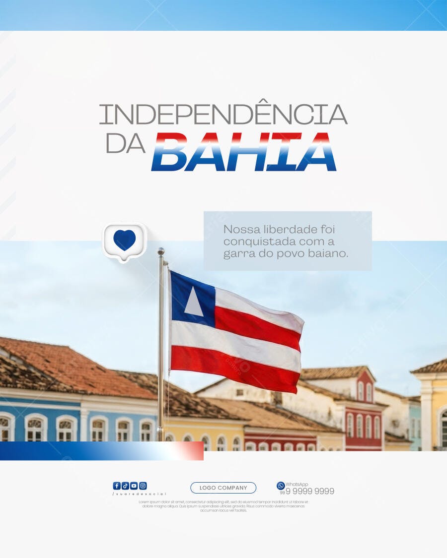 Post Independência da Bahia 2 de Julho PSD Editável