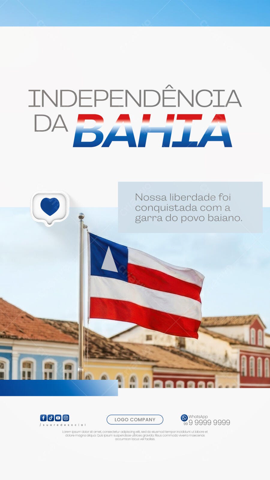 Post Independência da Bahia 2 de Julho PSD Editável