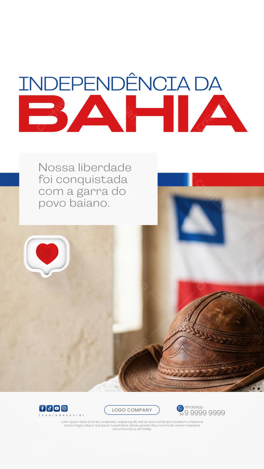 Post Independência da Bahia 2 de Julho PSD Editável