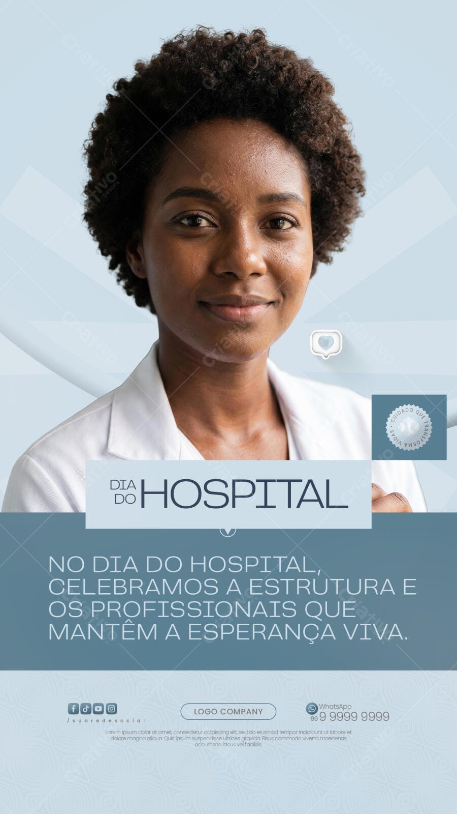 Story Dia do Hospital Clínica Médica PSD Editável