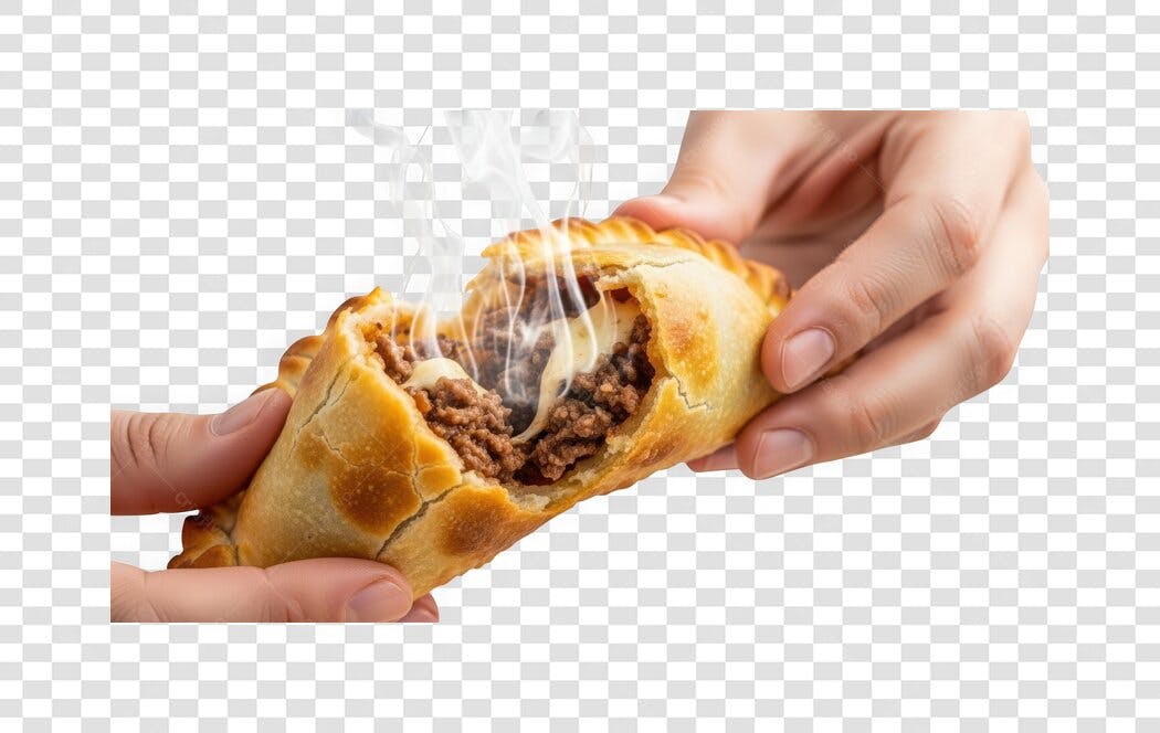 Foto Recortada Empada Carne Queijo Quente PNG Fundo Transparente