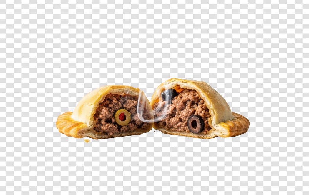 Foto Recortada Empada Empanada Carne Azeitona PNG Fundo Transparente