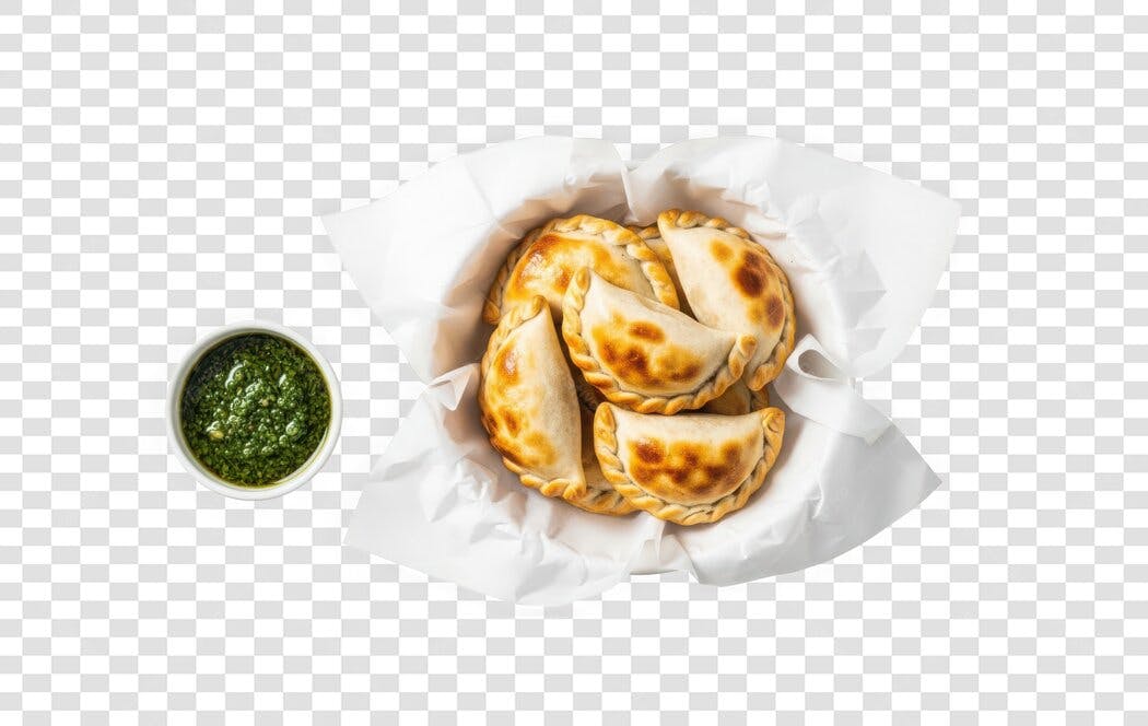 Foto Recortada Empanadas com Chimichurri PNG Fundo Transparente