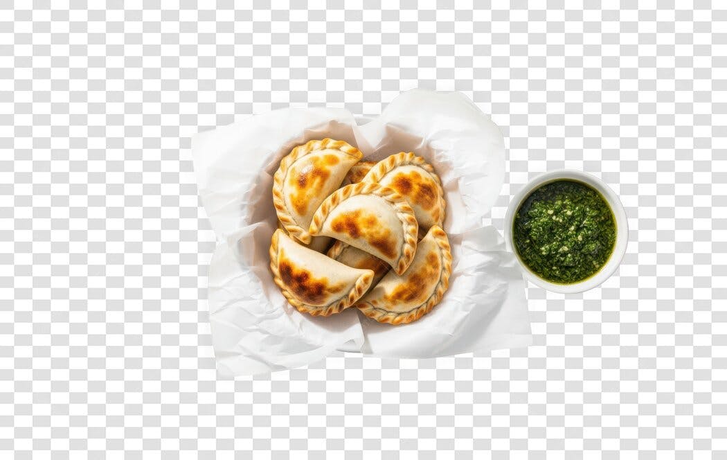 Foto Recortada Empanadas com Chimichurri PNG Fundo Transparente