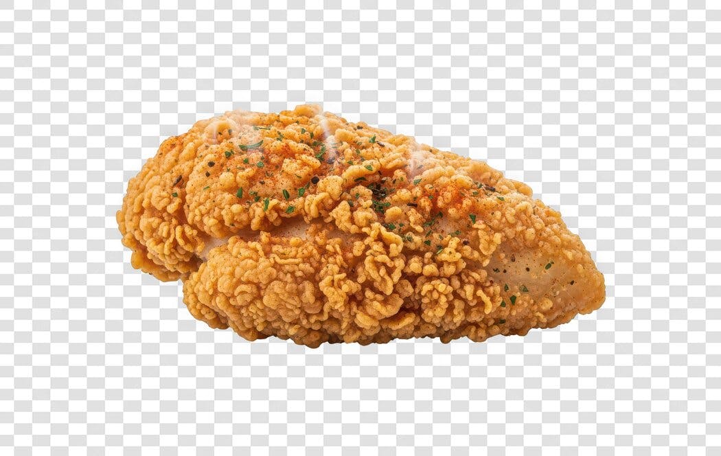 Foto Recortada Frango Frito Crocante PNG Fundo Transparente