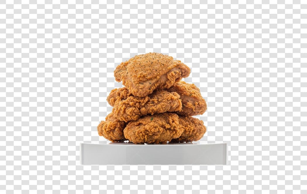 Foto Recortada Frango Frito Crocante PNG Fundo Transparente