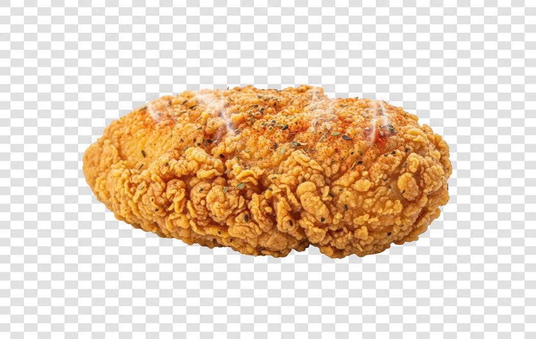 Foto Recortada Frango Frito Crocante PNG Fundo Transparente