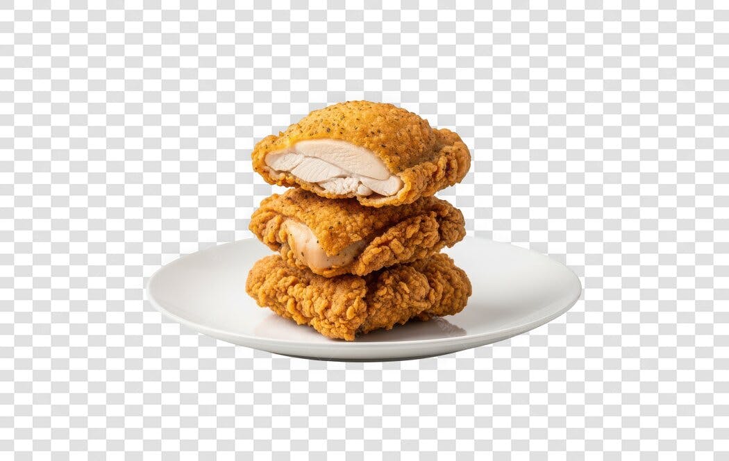Foto Recortada Frango Frito Crocante PNG Fundo Transparente