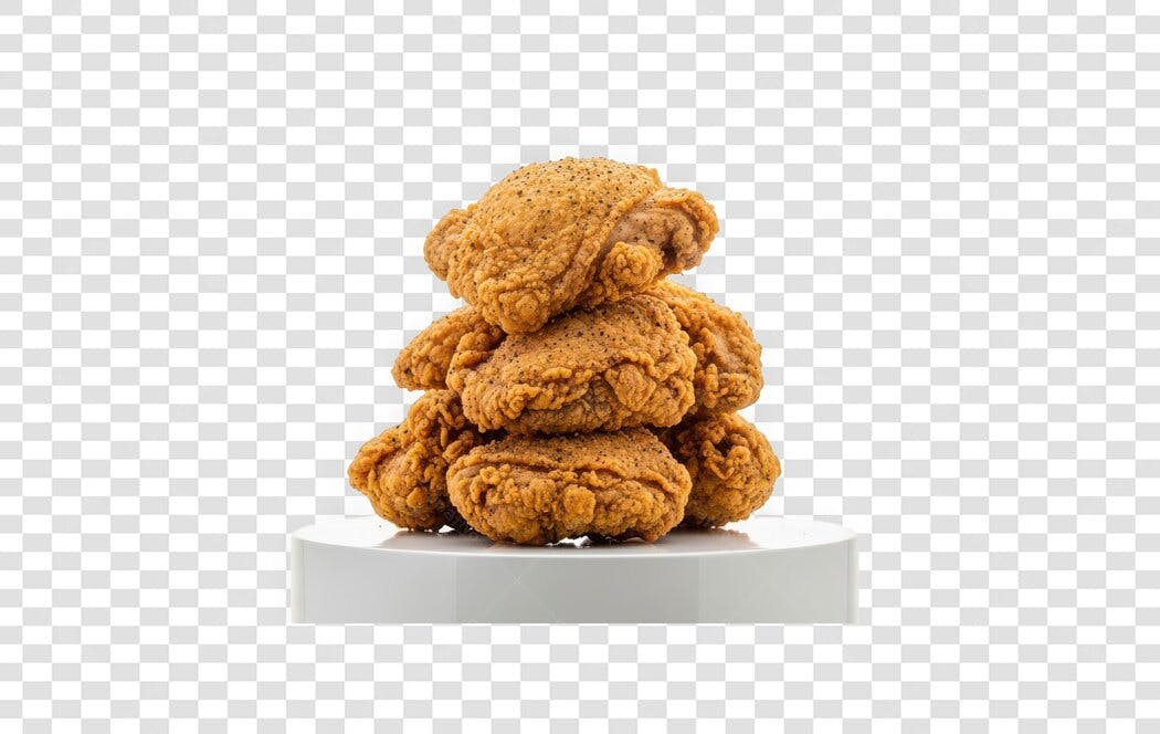 Foto Recortada Frango Frito Crocante PNG Fundo Transparente