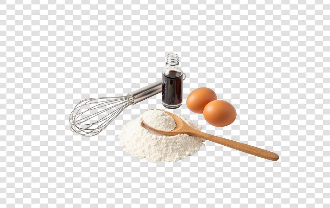 Foto Recortada Ingredientes Culinários Ovos Farinha PNG Fundo Transparente