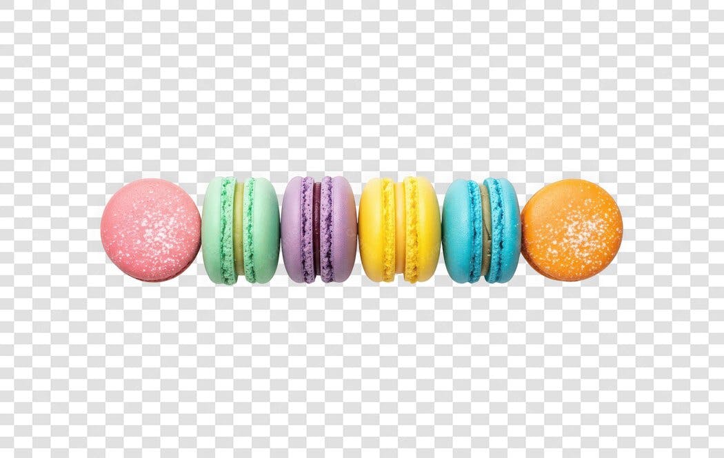 Foto Recortada Macarons Coloridos Doces PNG Fundo Transparente