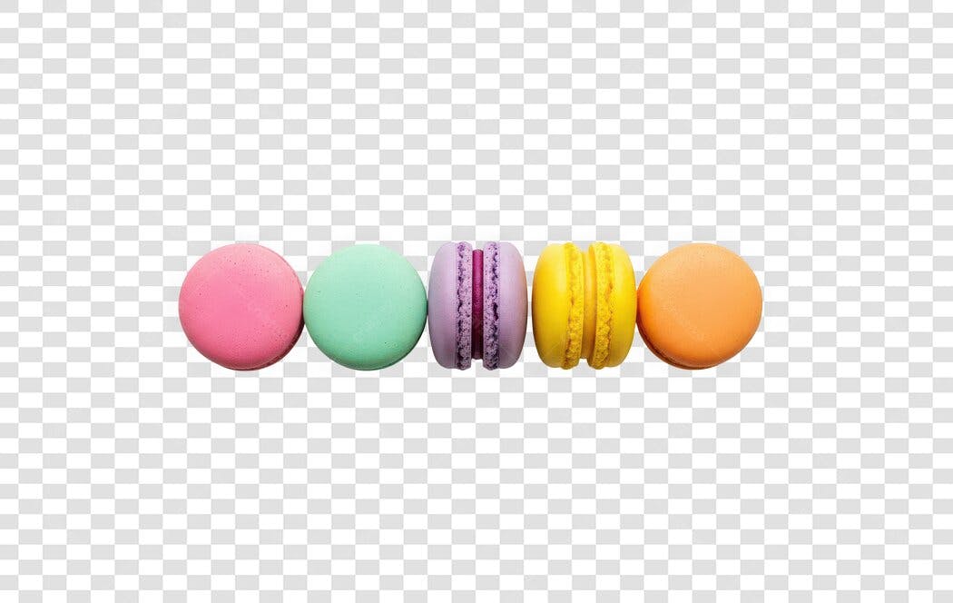Foto Recortada Macarons Coloridos Doces PNG Fundo Transparente