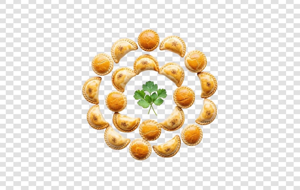 Foto Recortada Mini Pastéis Salgados Petisco PNG Fundo Transparente
