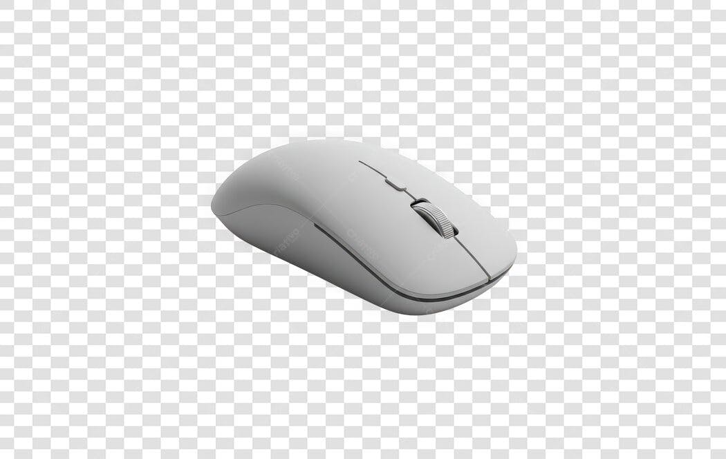 Foto Recortada Mouse Branco Computador PNG Fundo Transparente
