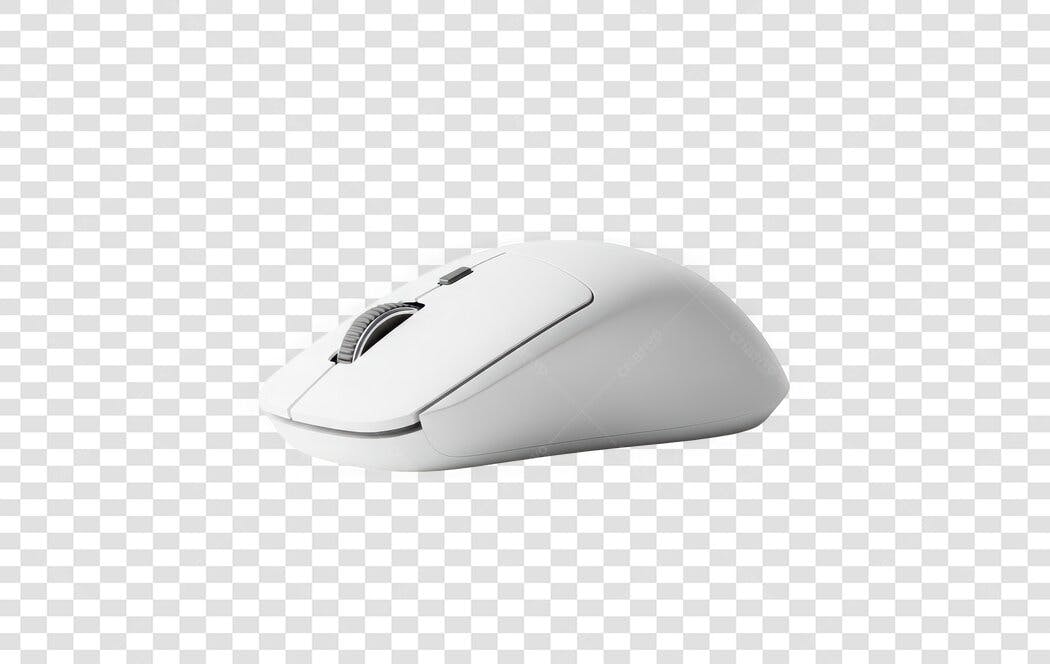Foto Recortada Mouse Branco Computador PNG Fundo Transparente
