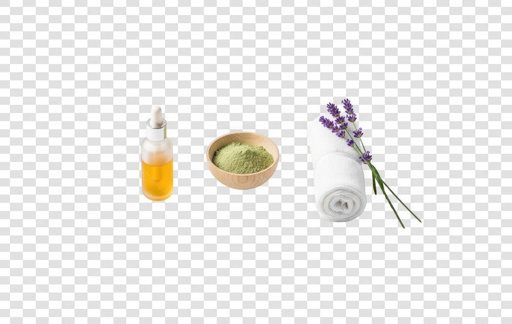 Foto Recortada Óleo Essencial Lavanda Spa PNG Fundo Transparente
