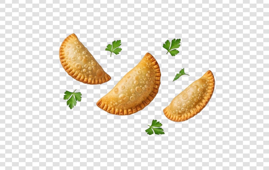 Foto Recortada Pastéis Fritos Petisco Comida PNG Fundo Transparente