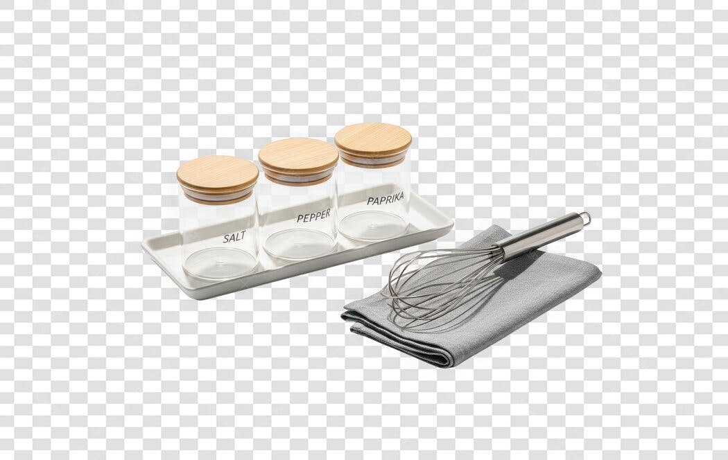 Foto Recortada Potes Temperos Cozinha Utensílios PNG Fundo Transparente