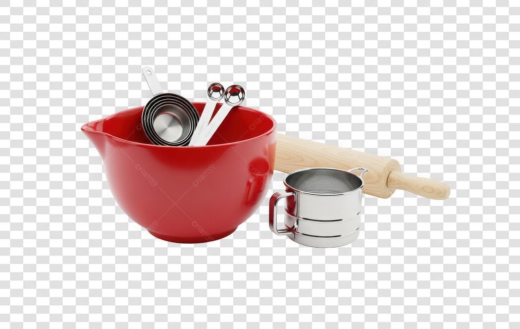 Foto Recortada Utensílios Cozinha Batedeira Rolo PNG Fundo Transparente