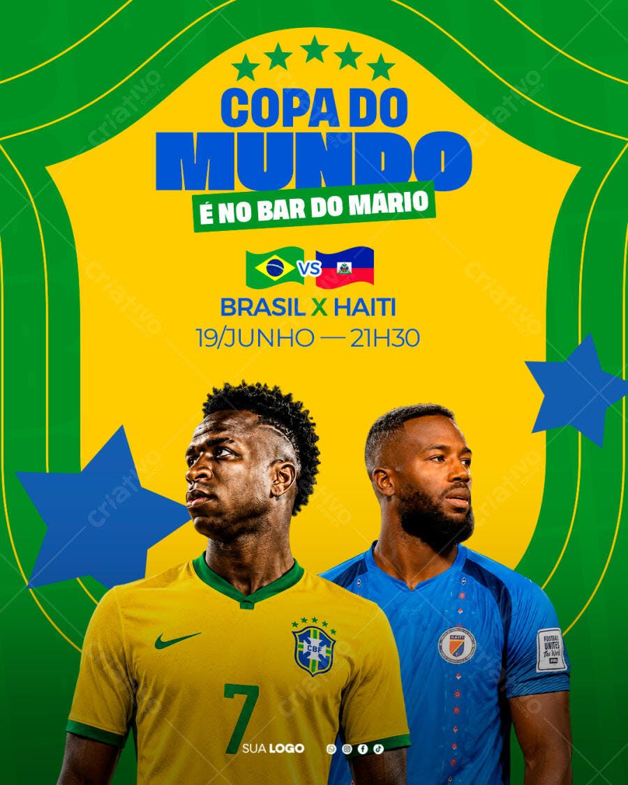 Flyer Copa do Mundo Bar Boteco PSD Editável