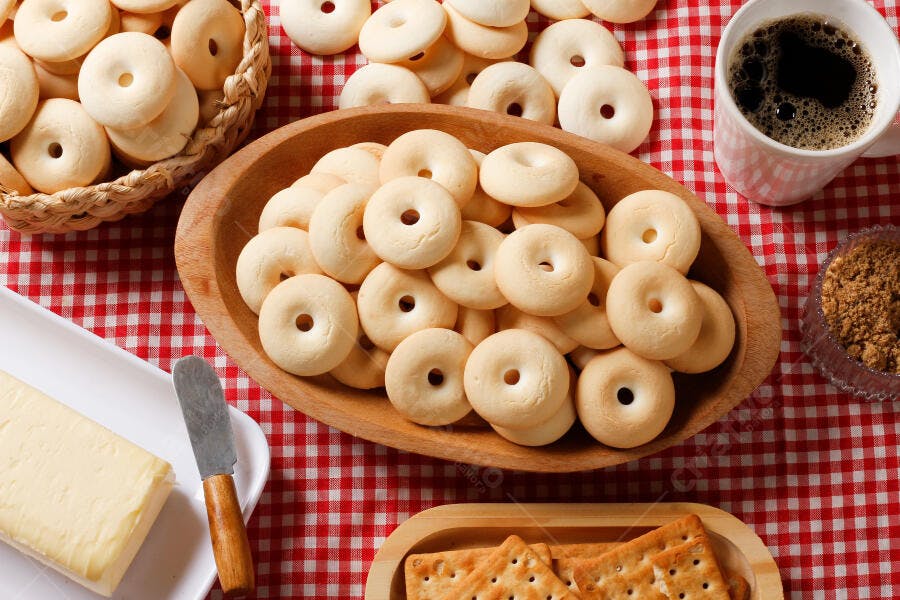 Foto Biscoito de Polvilho Caseiro Café da Manhã Típico Brasil