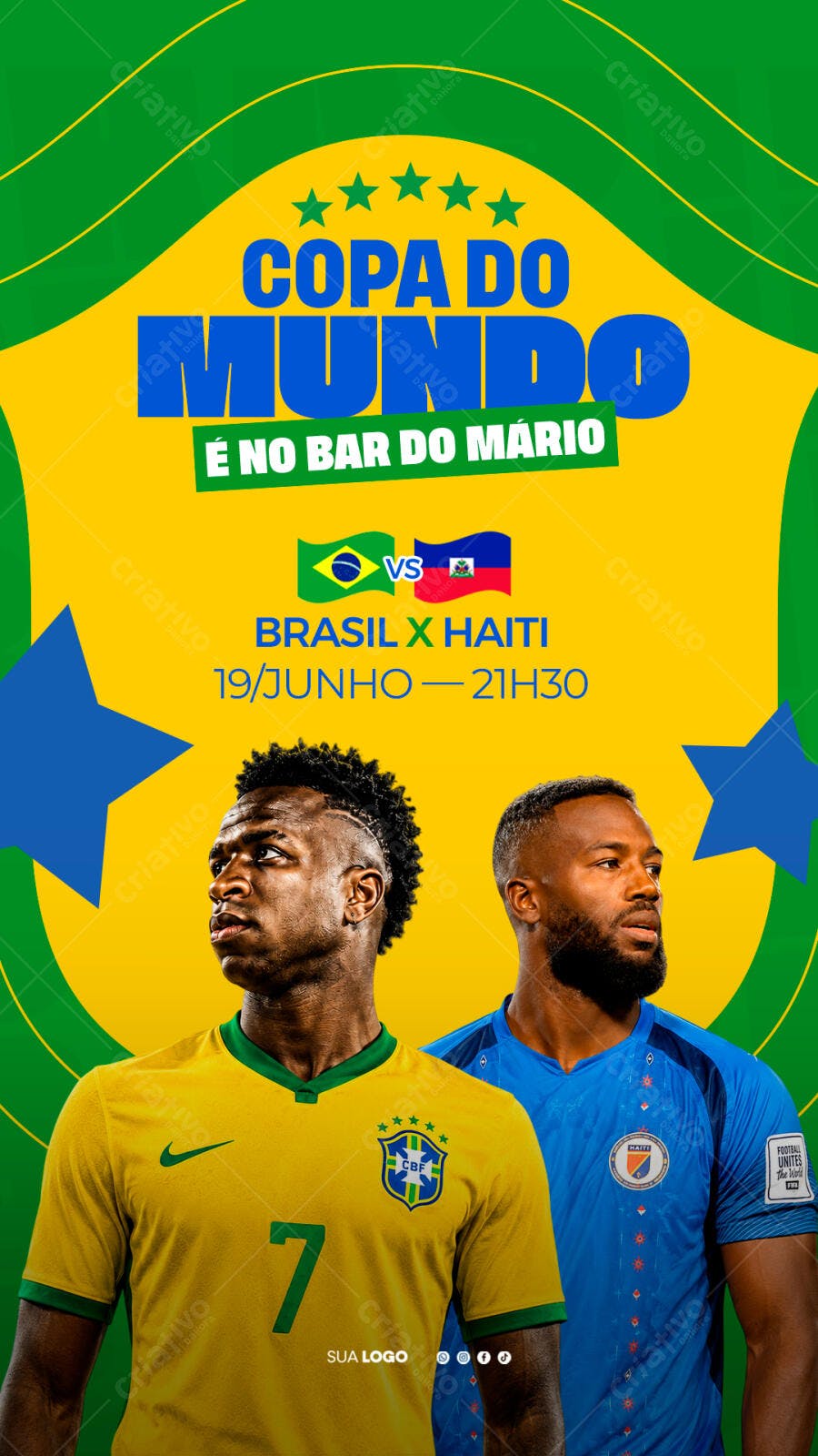 Post Copa do Mundo Bar Boteco Futebol PSD Editável