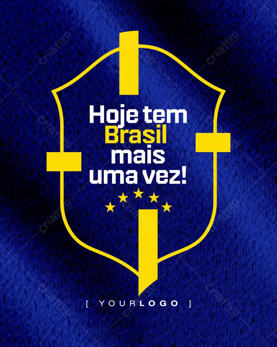 Post Instagram Brasil Futebol PSD Editável