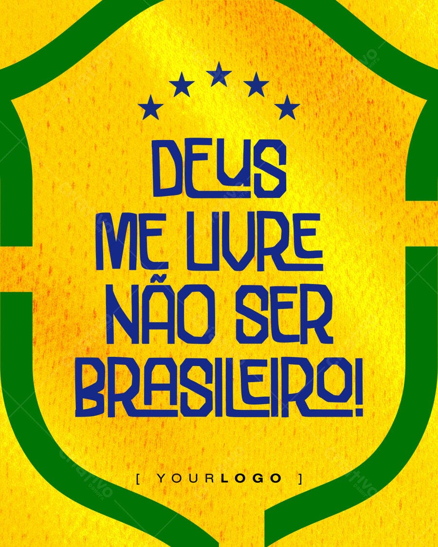 Post Instagram Brasil Patriota PSD Editável