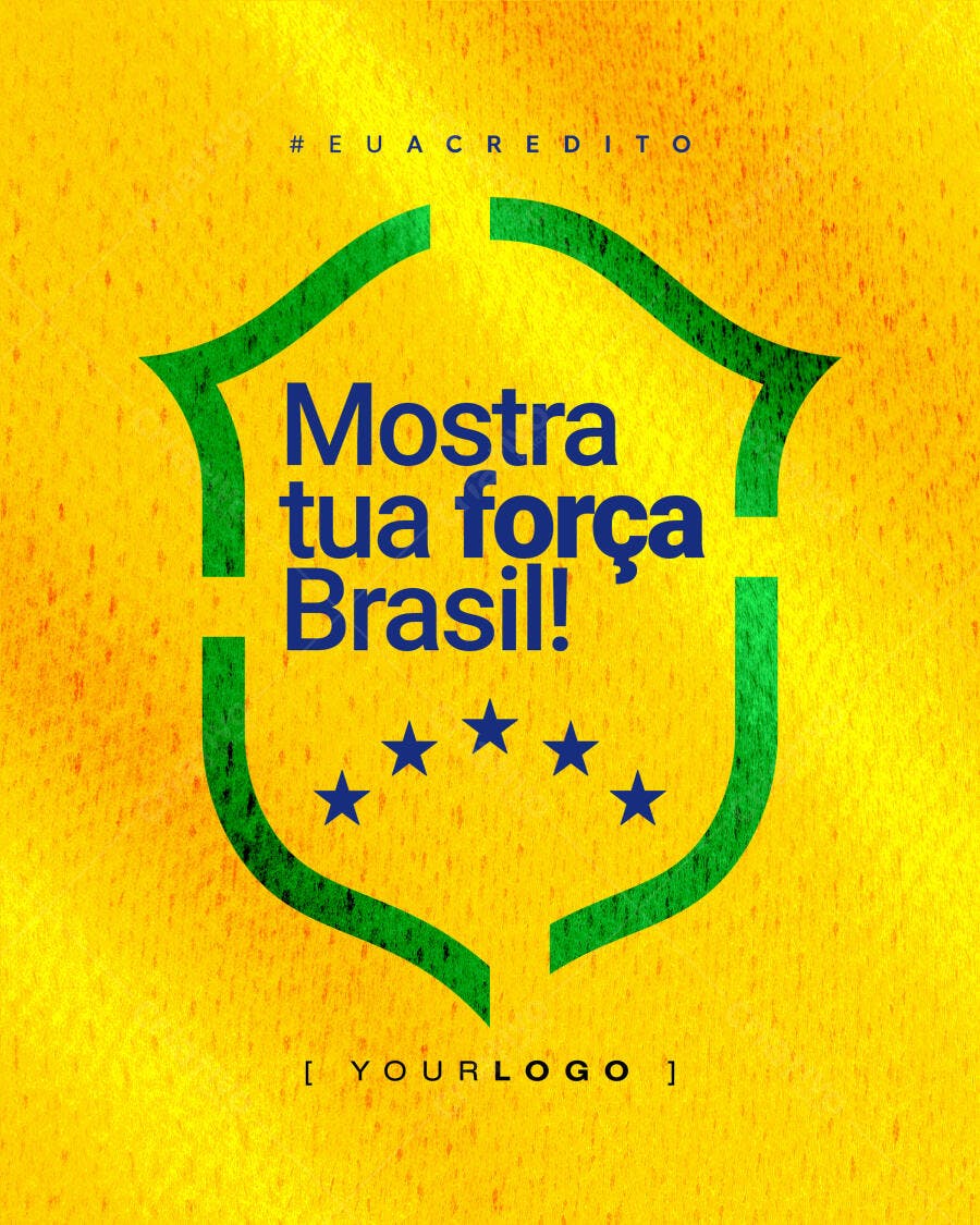 Post Instagram Copa do Mundo Brasil PSD Editável