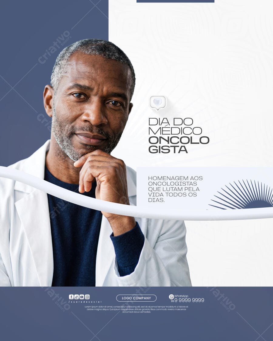 Post Instagram Dia do Médico Oncologista PSD Editável