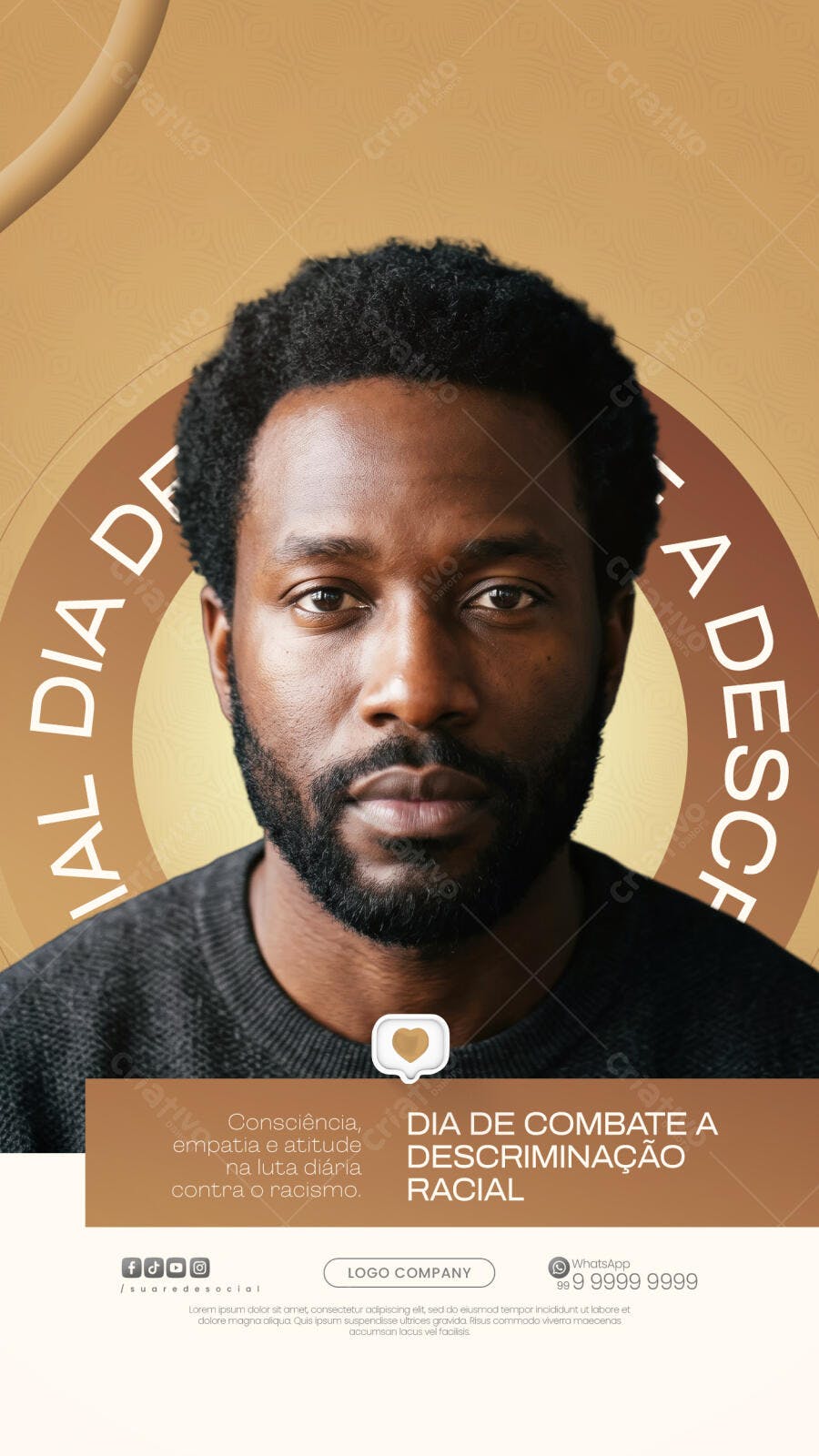 Story Dia de Combate à Discriminação Racial PSD Editável