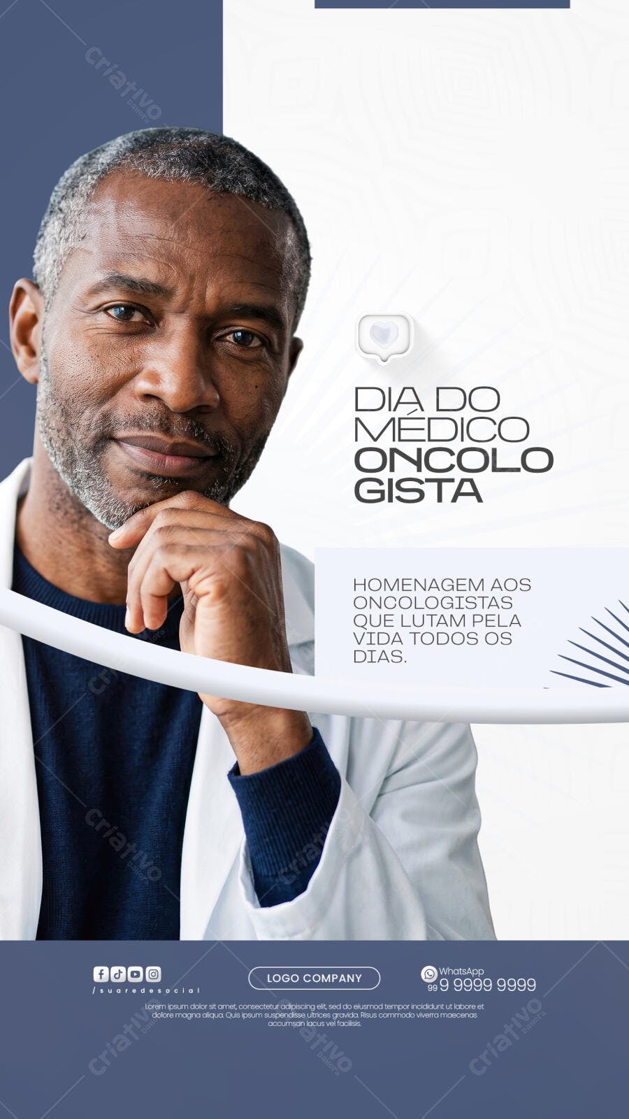 Story Dia do Médico Oncologista Clínica Saúde PSD Editável