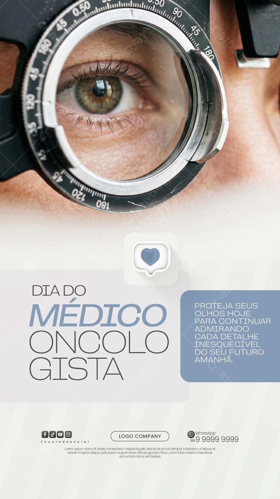 Story Dia do Médico Oncologista Oftalmologia PSD Editável