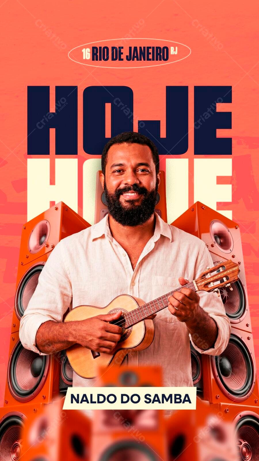 Story Instagram Samba Pagode Rio de Janeiro PSD Editável