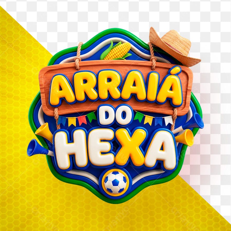 Arraiá do Hexa Festa Junina Copa PSD Editável