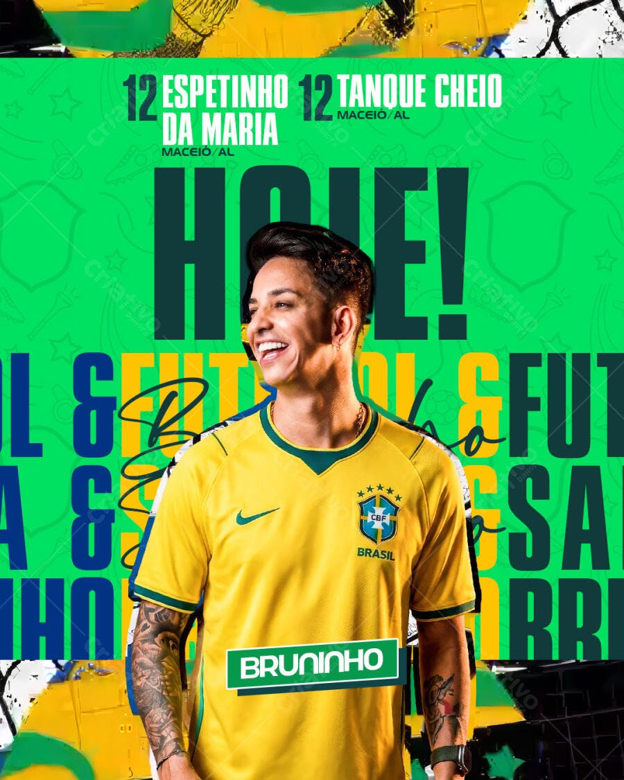 Post Instagram Copa do Mundo Futebol PSD Editável