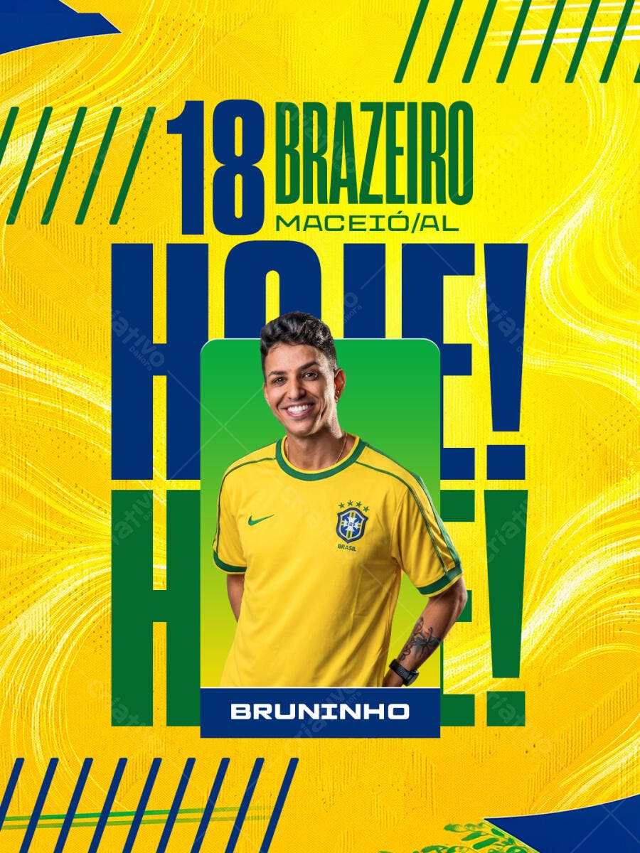 Post Instagram Futebol Brasil Copa PSD Editável
