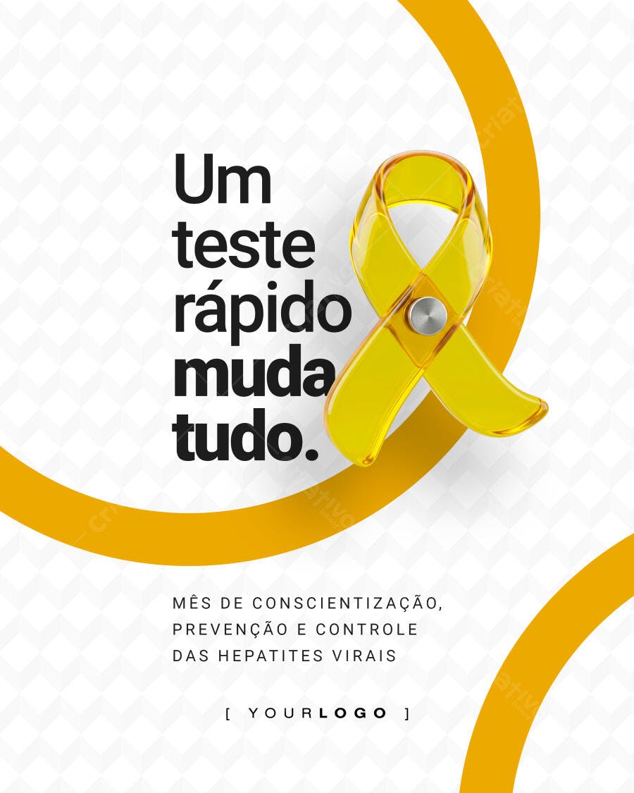 Post Instagram Hepatites Virais Agosto PSD Editável