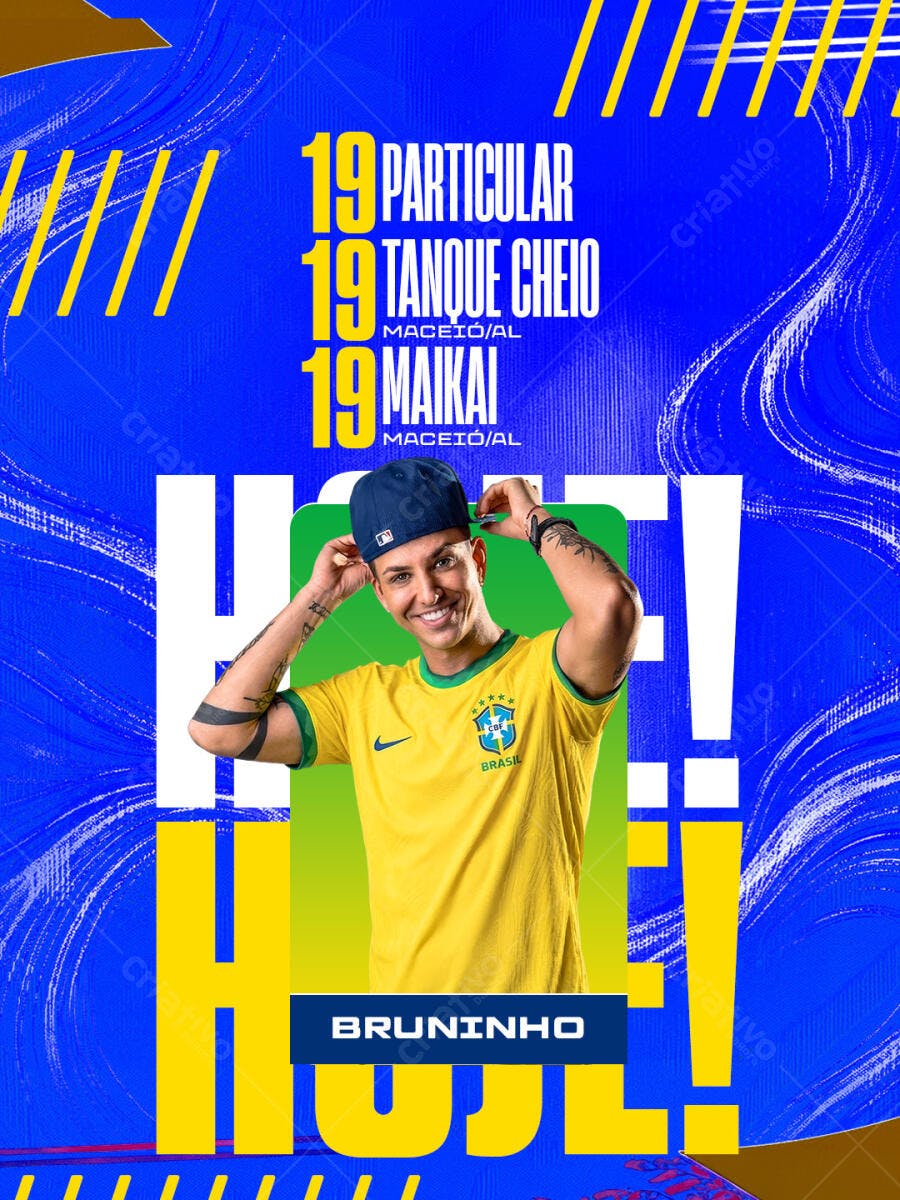 Post Instagram Jogo Futebol Brasil PSD Editável