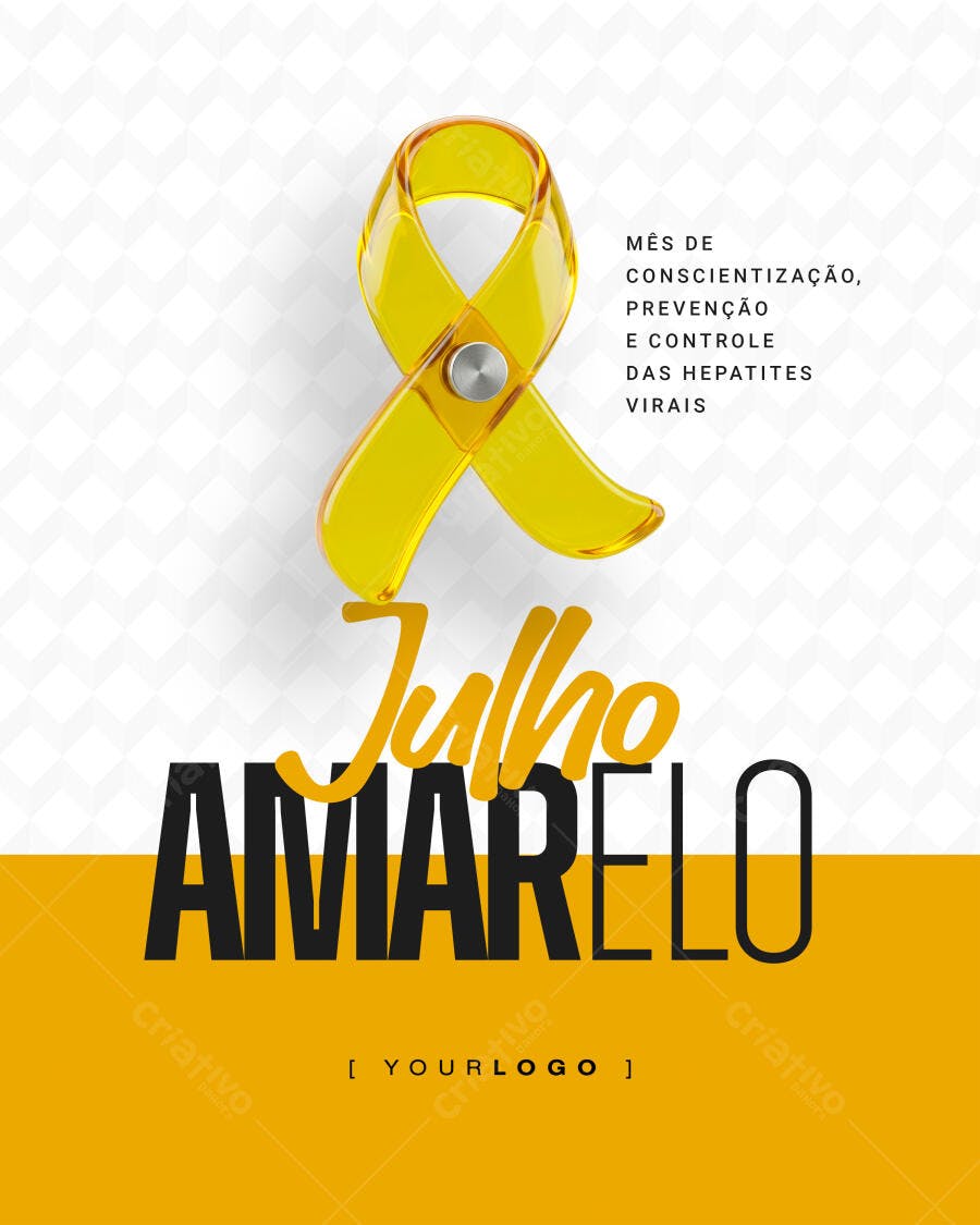 Post Instagram Julho Amarelo Conscientização PSD Editável