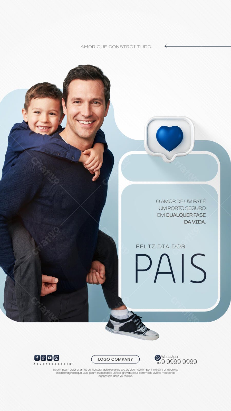 Story Dia dos Pais Agosto Moderno PSD Editável