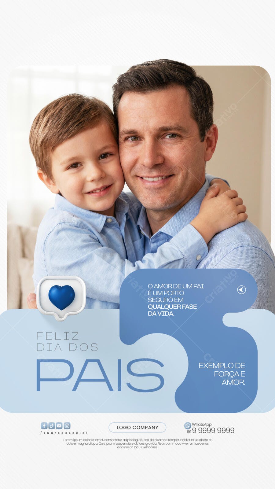 Story Dia dos Pais Agosto PSD Editável