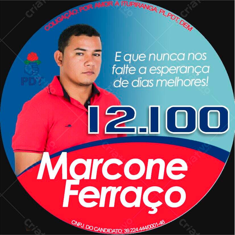 Adesivo Campanha Política Marcone Ferraço PSD Editável