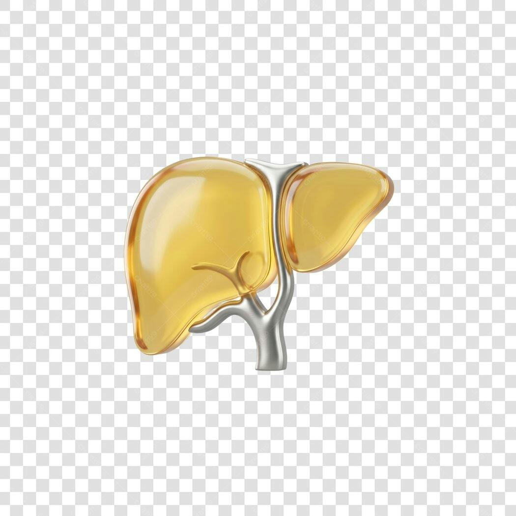 Elemento 3D Fígado Humano Anatomia PNG Fundo Transparente