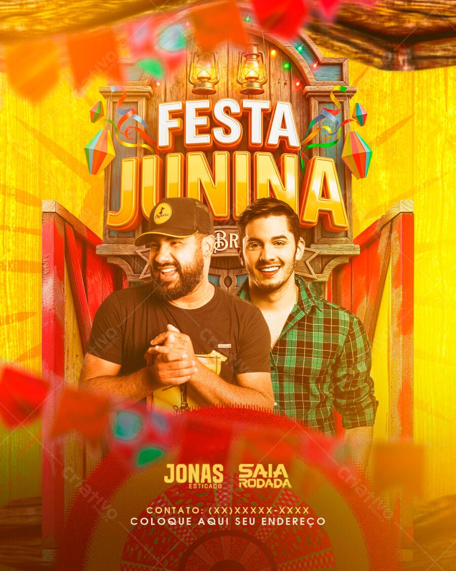 Festa Junina Arraial São João PSD Editável