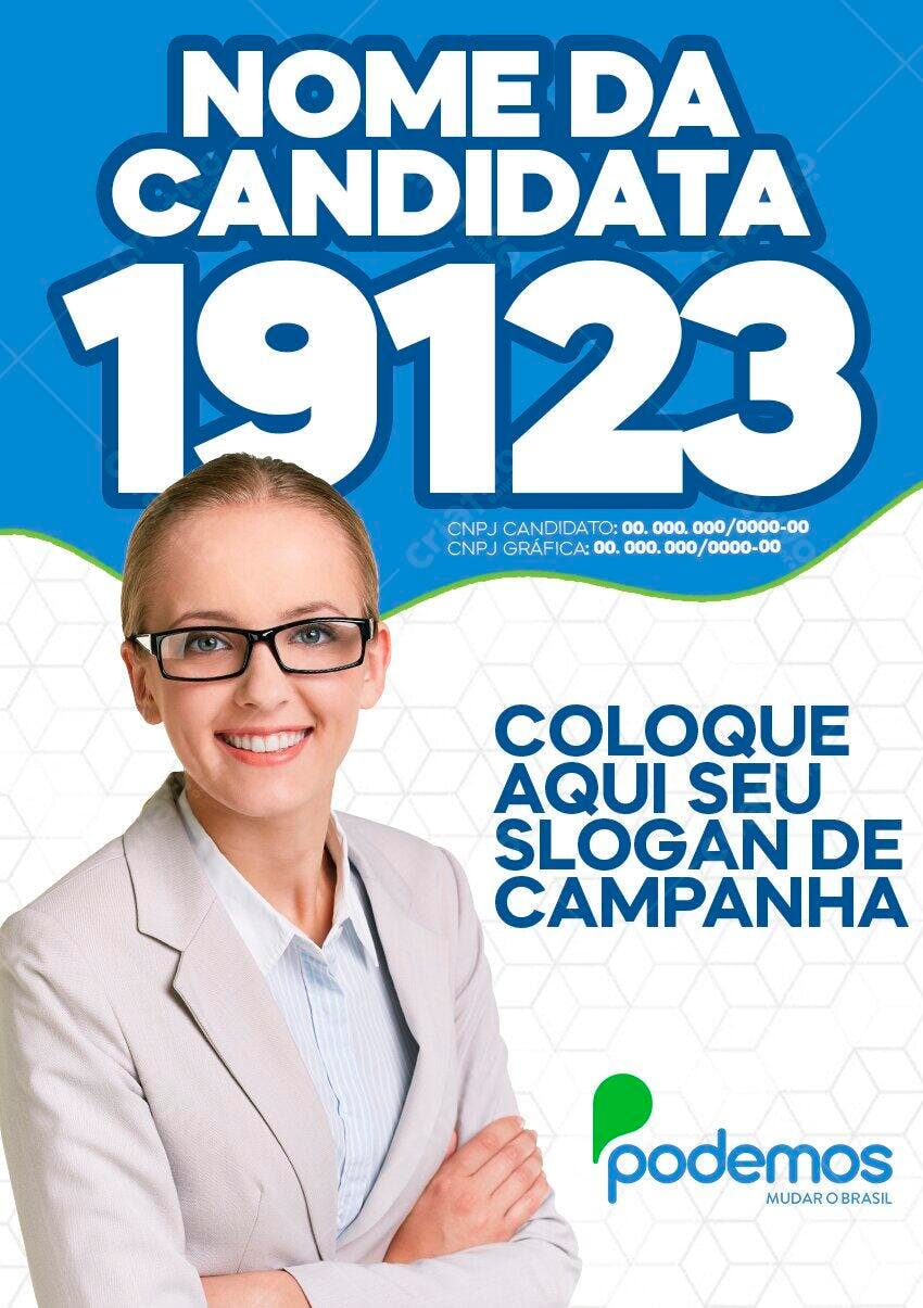 Flyer Campanha Política Candidata PSD Editável