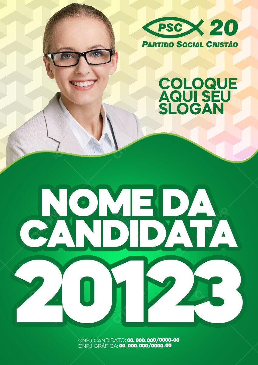 Flyer Campanha Política Candidata PSD Editável
