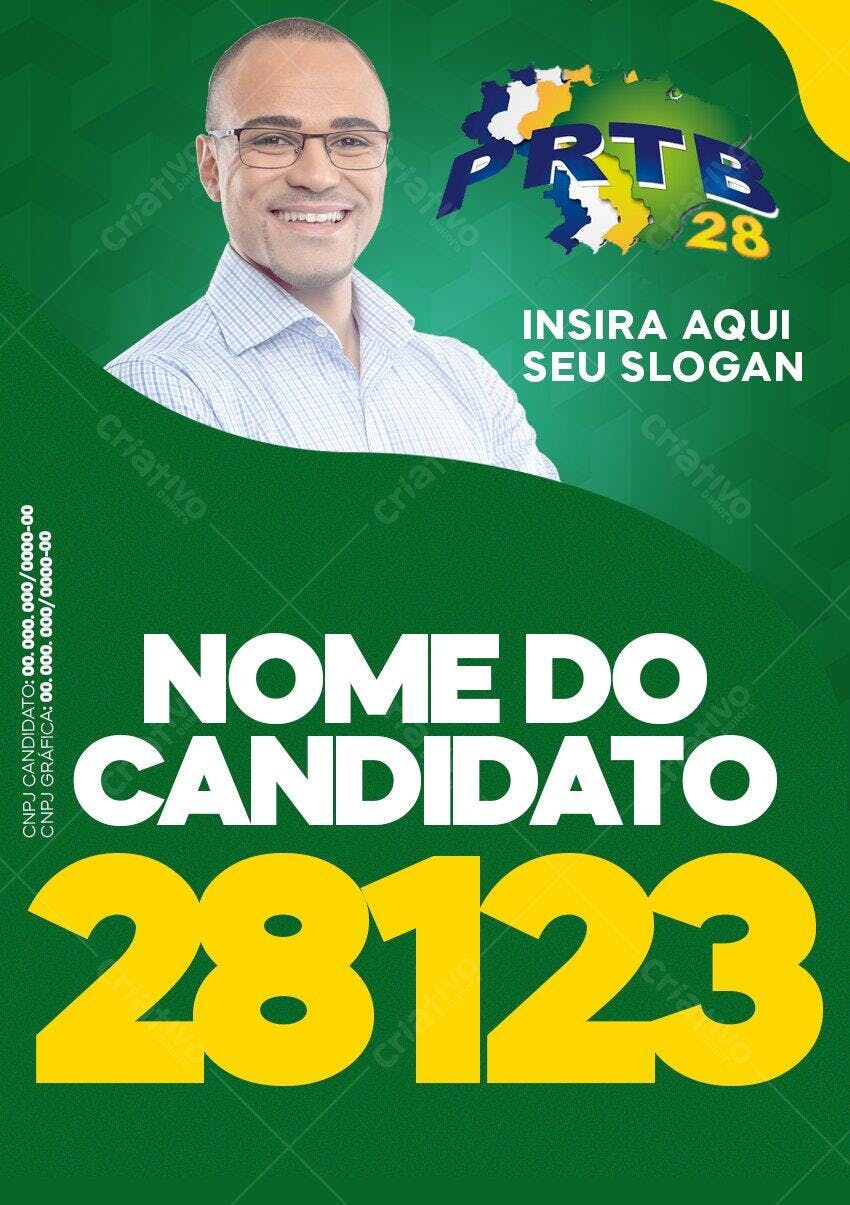 Flyer Campanha Política Candidato PSD Editável